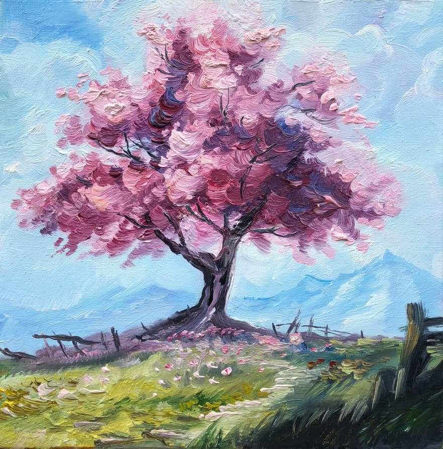 Pastel floral painting